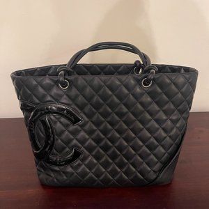 Black Chanel Cambon vintage bag